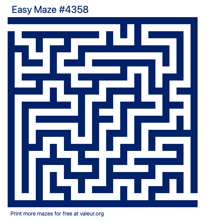 Free Printable Easy Maze number 4358