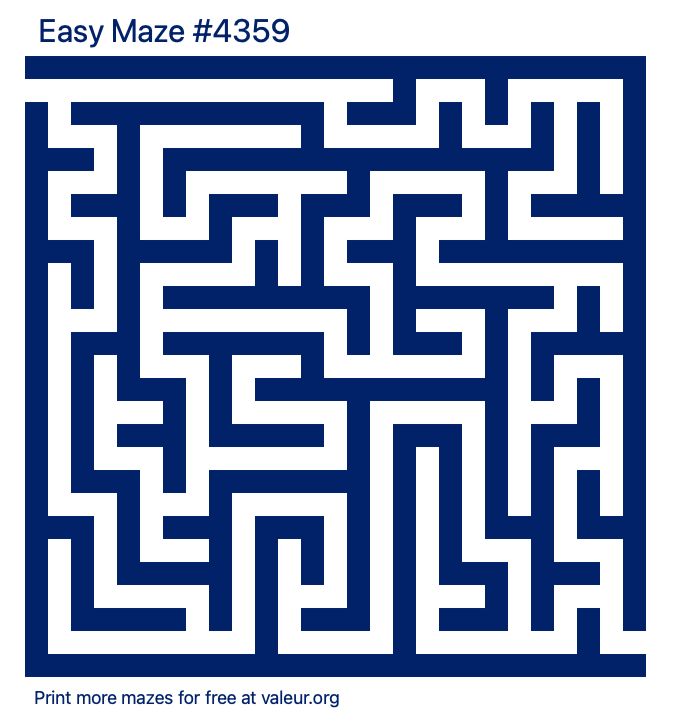 Free Printable Easy Maze number 4359