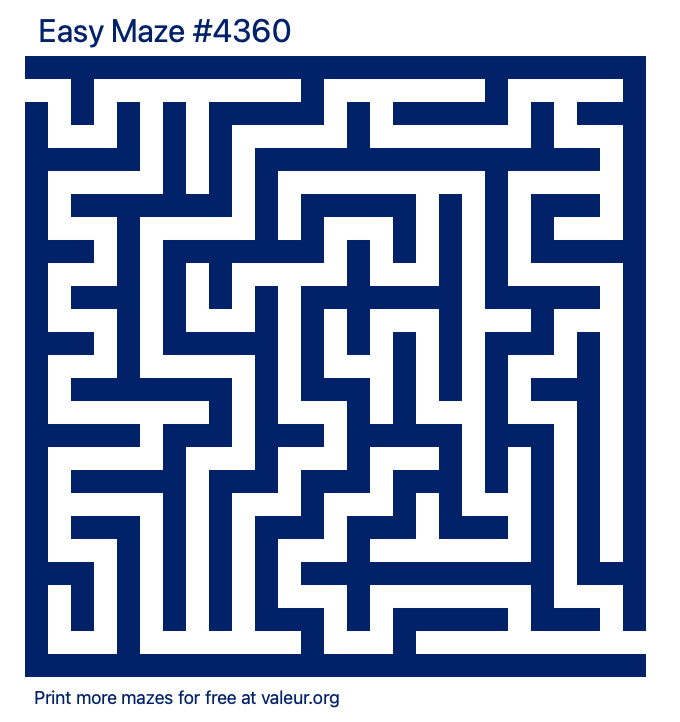 Free Printable Easy Maze number 4360