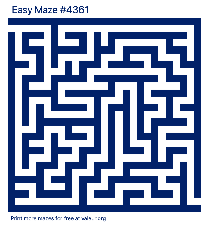 Free Printable Easy Maze number 4361