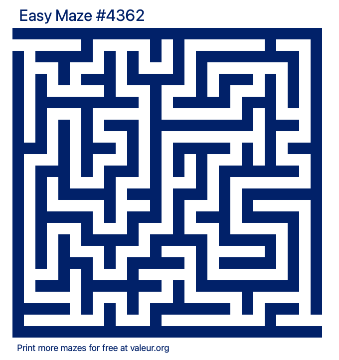 Free Printable Easy Maze number 4362