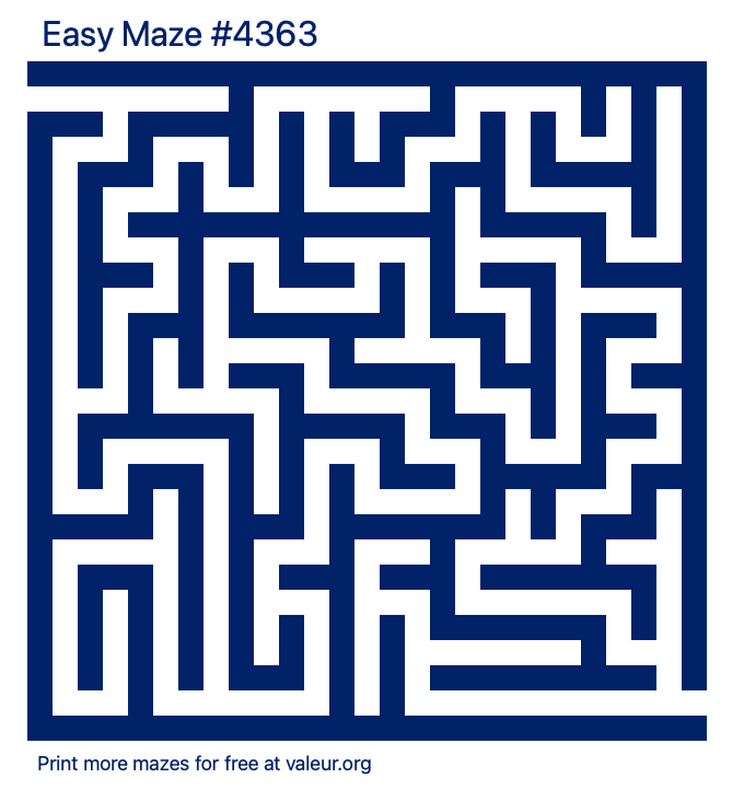 Free Printable Easy Maze number 4363