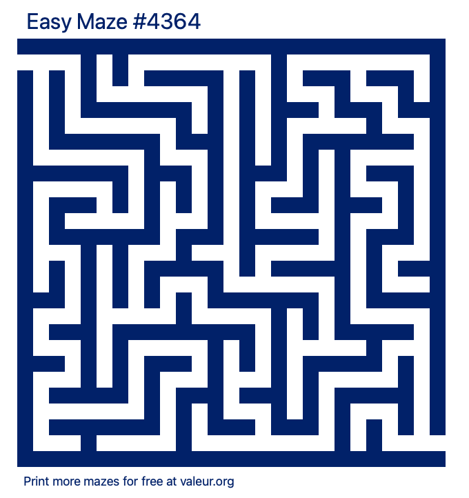 Free Printable Easy Maze number 4364