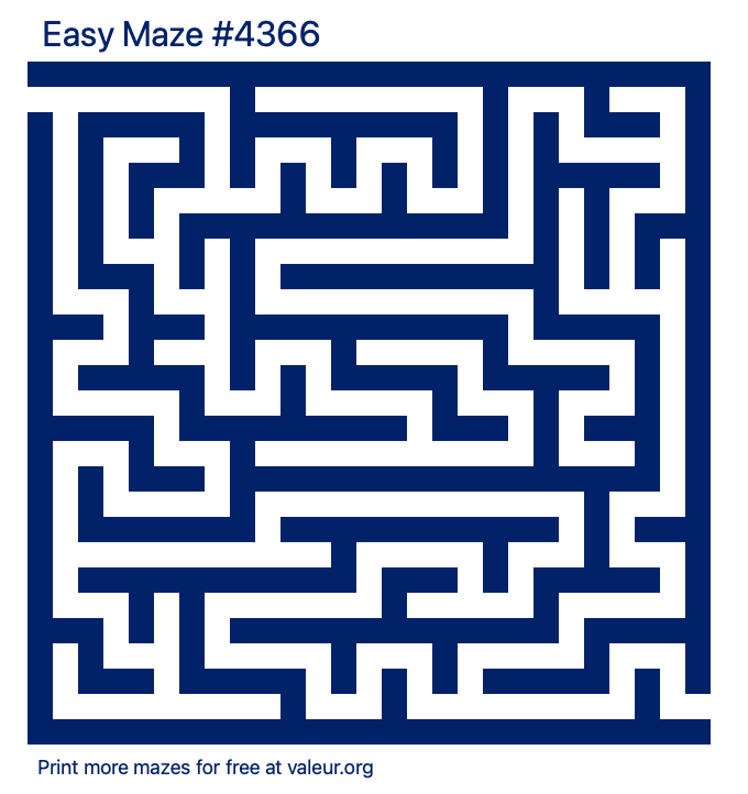 Free Printable Easy Maze number 4366