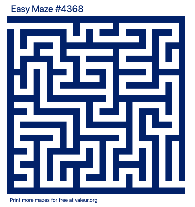 Free Printable Easy Maze number 4368