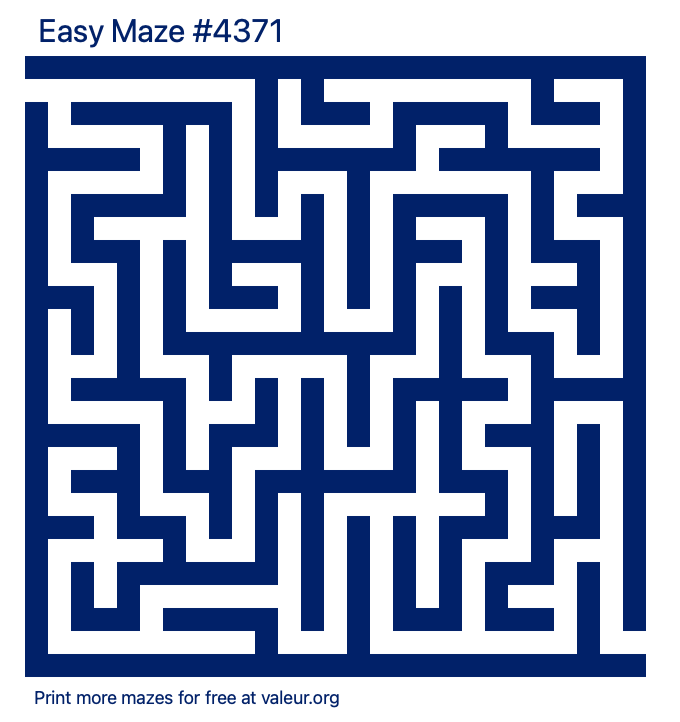 Free Printable Easy Maze number 4371