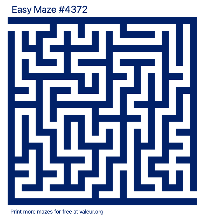 Free Printable Easy Maze number 4372