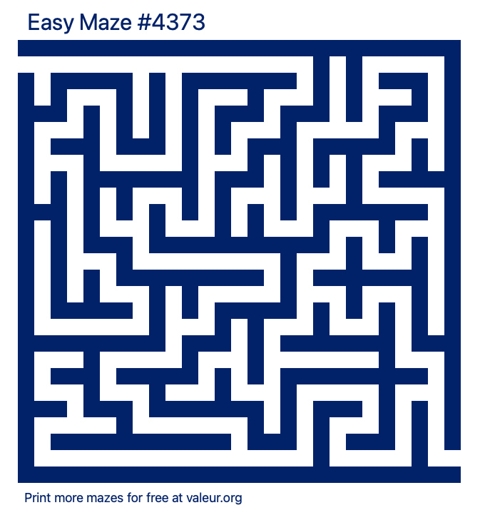 Free Printable Easy Maze number 4373