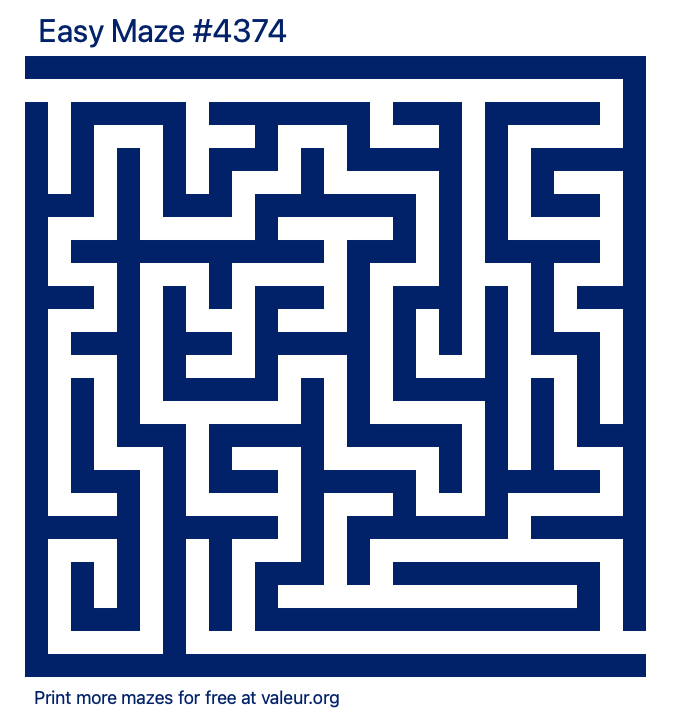 Free Printable Easy Maze number 4374