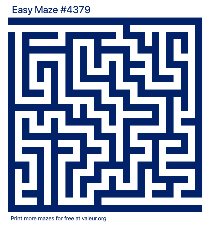 Free Printable Easy Maze number 4379