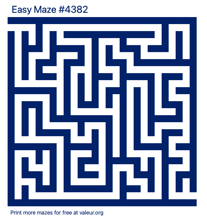 Free Printable Easy Maze number 4382