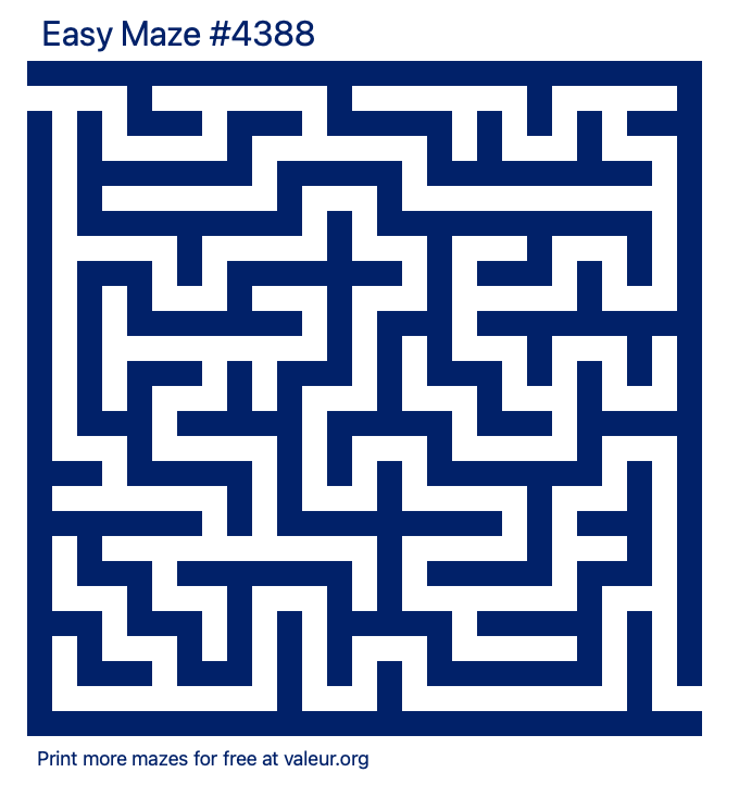 Free Printable Easy Maze number 4388