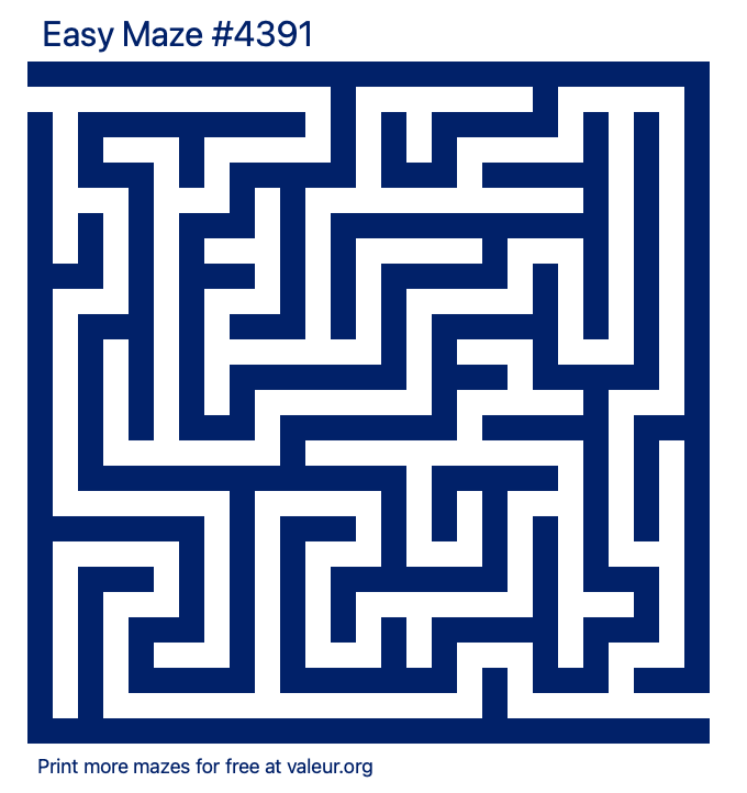 Free Printable Easy Maze number 4391