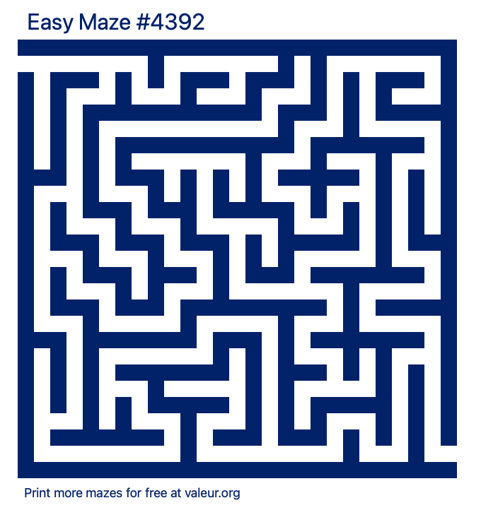 Free Printable Easy Maze number 4392