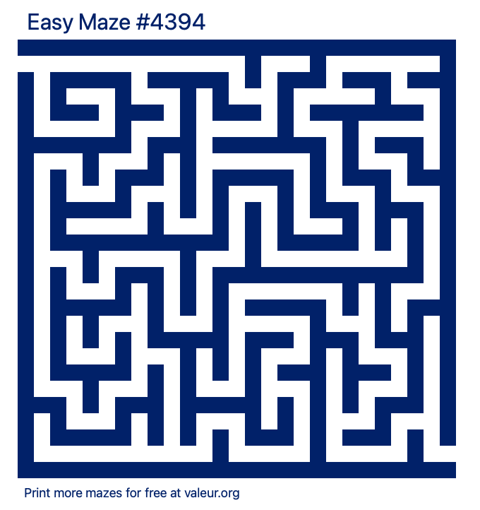 Free Printable Easy Maze number 4394