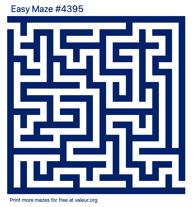 Free Printable Easy Maze number 4395