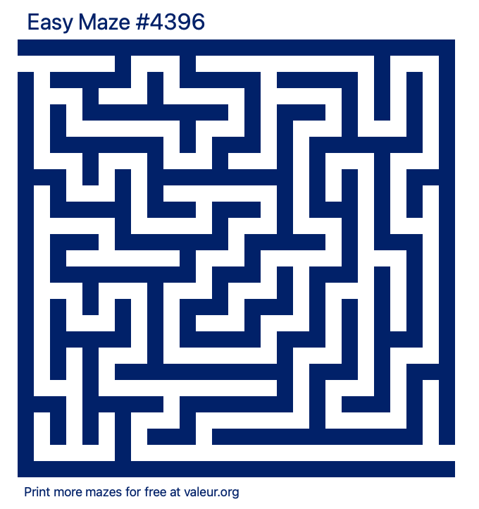 Free Printable Easy Maze number 4396