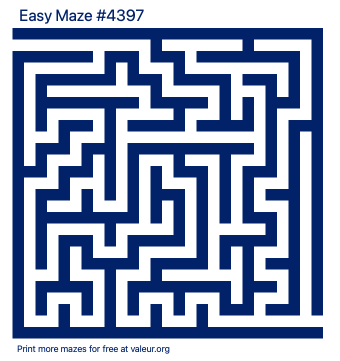 Free Printable Easy Maze number 4397