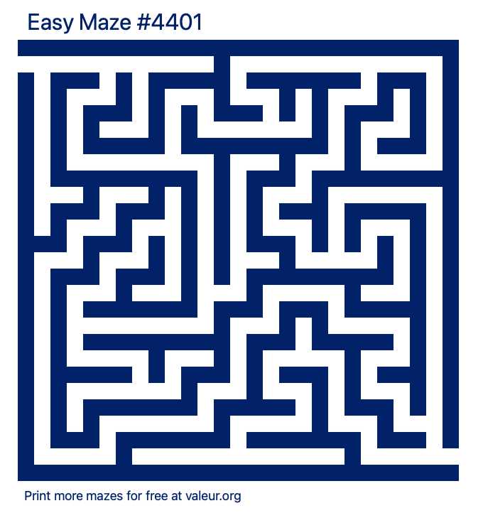 Free Printable Easy Maze number 4401