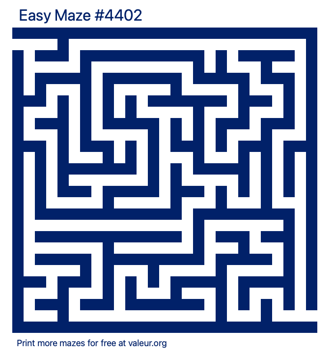 Free Printable Easy Maze number 4402