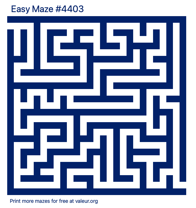 Free Printable Easy Maze number 4403