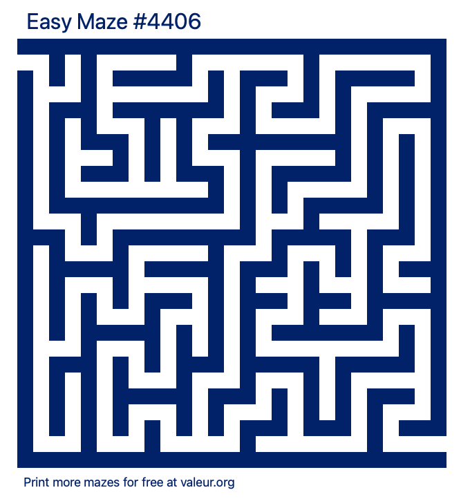 Free Printable Easy Maze number 4406