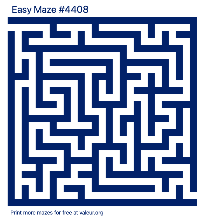 Free Printable Easy Maze number 4408