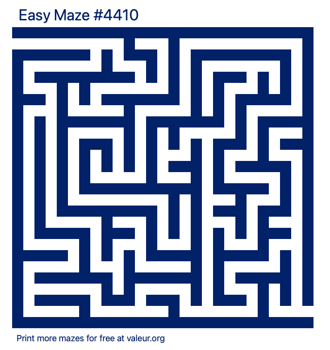 Free Printable Easy Maze number 4410