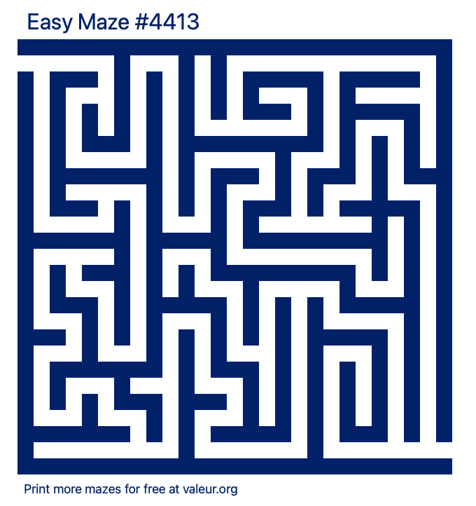 Free Printable Easy Maze number 4413