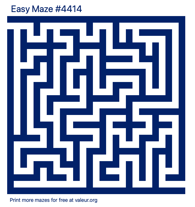 Free Printable Easy Maze number 4414