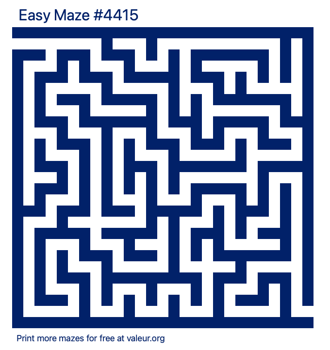 Free Printable Easy Maze number 4415