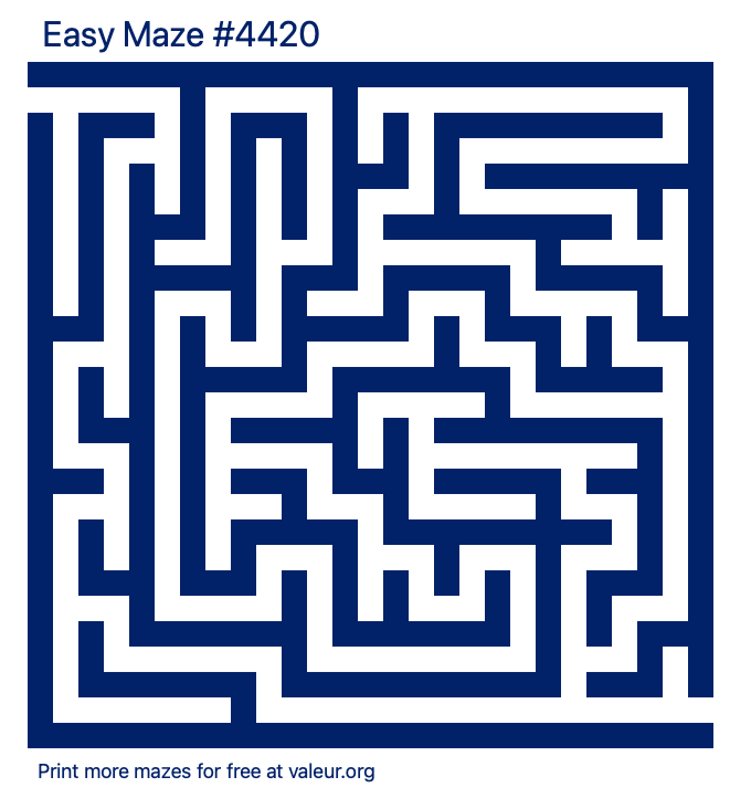 Free Printable Easy Maze number 4420