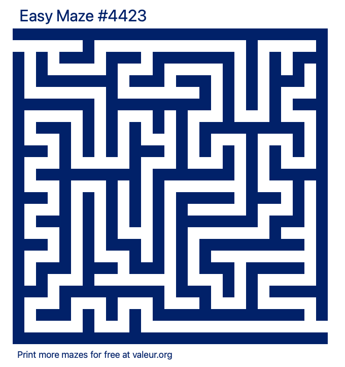 Free Printable Easy Maze number 4423