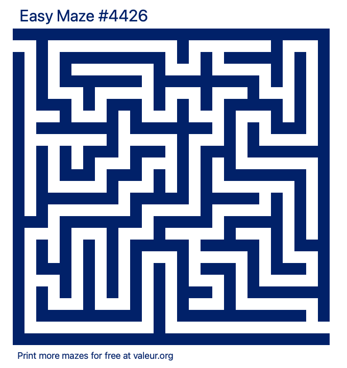 Free Printable Easy Maze number 4426