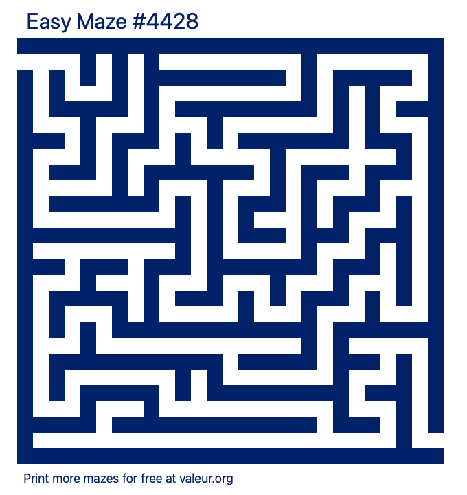 Free Printable Easy Maze number 4428