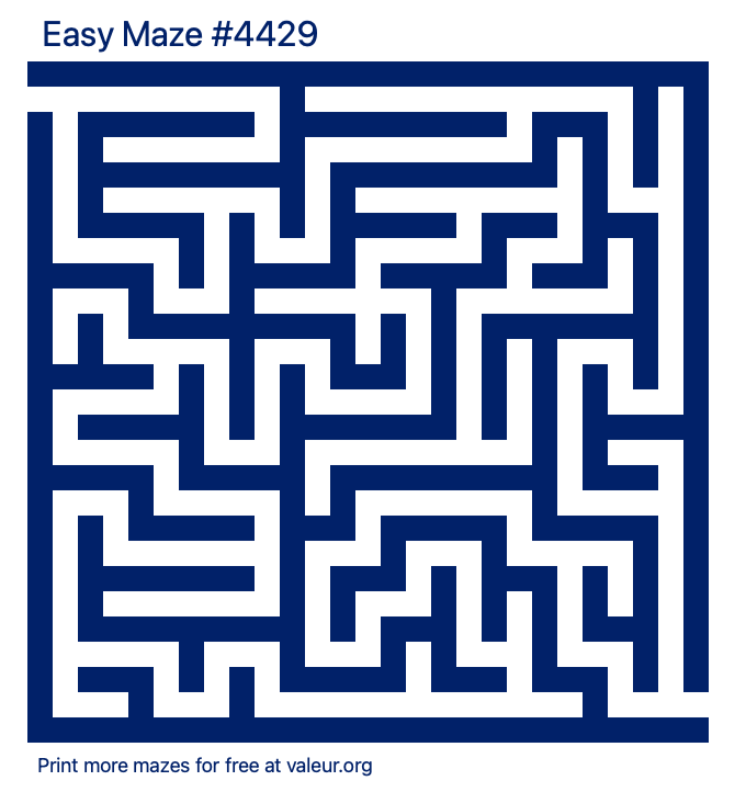 Free Printable Easy Maze number 4429