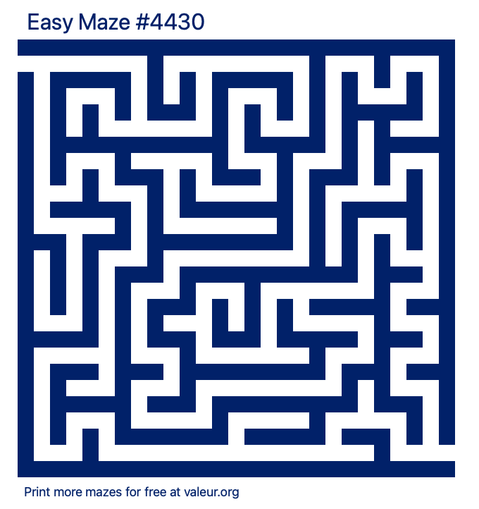 Free Printable Easy Maze number 4430