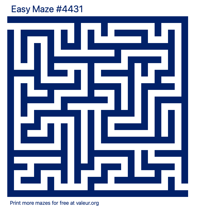 Free Printable Easy Maze number 4431