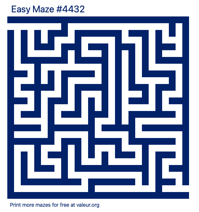 Free Printable Easy Maze number 4432