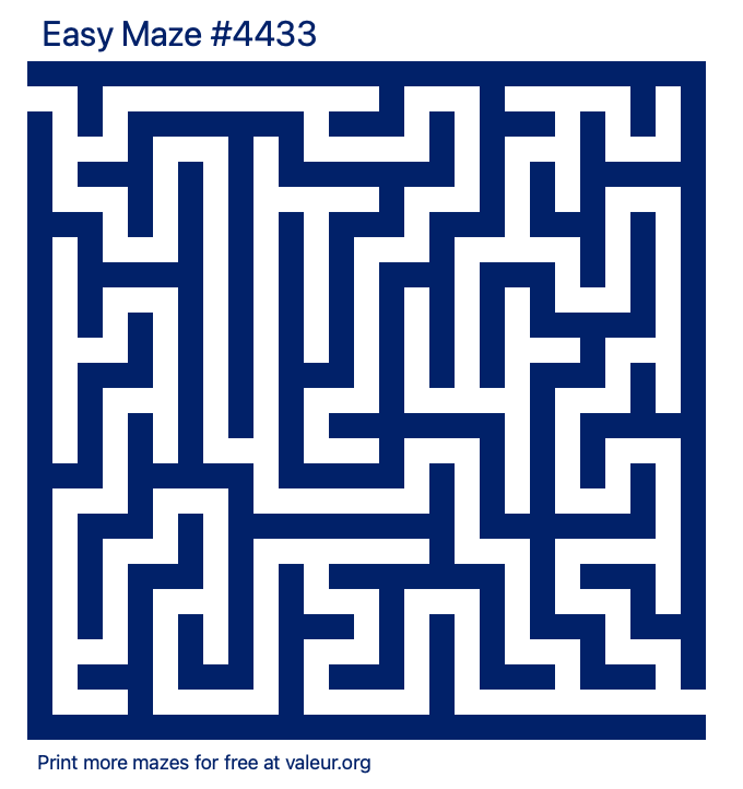 Free Printable Easy Maze number 4433