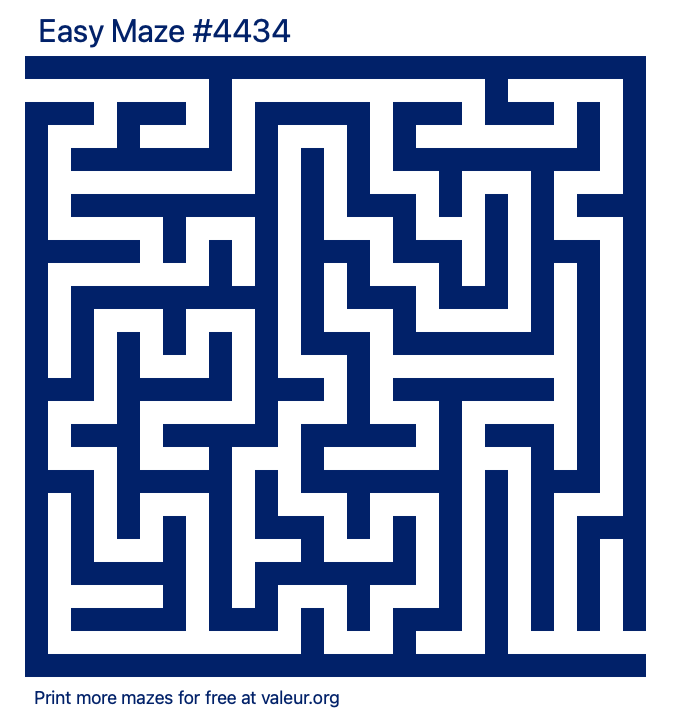 Free Printable Easy Maze number 4434