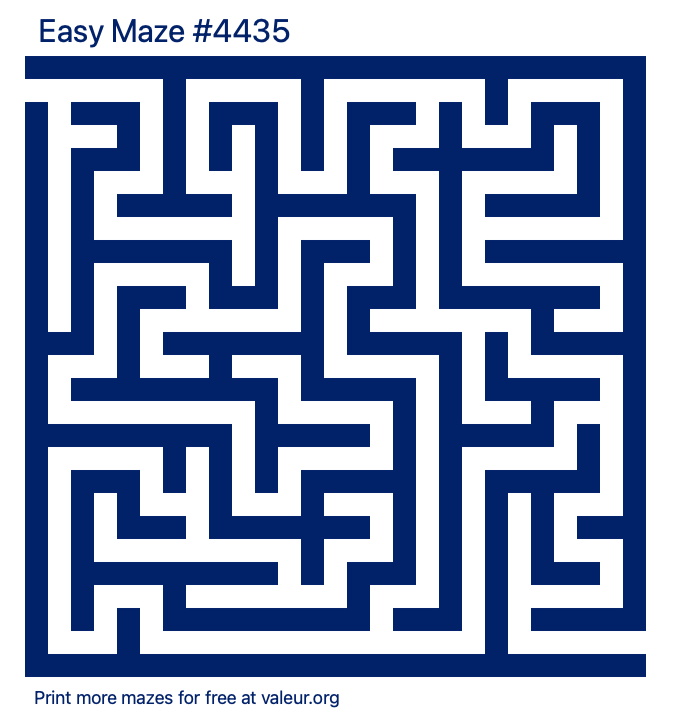 Free Printable Easy Maze number 4435