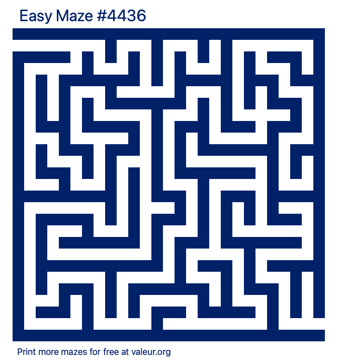 Free Printable Easy Maze number 4436