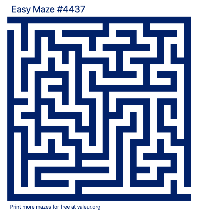 Free Printable Easy Maze number 4437