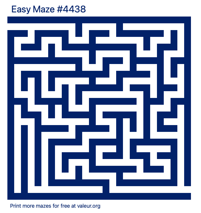 Free Printable Easy Maze number 4438