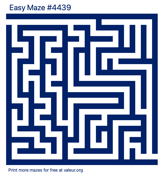 Free Printable Easy Maze number 4439