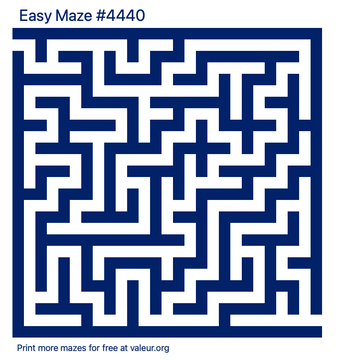 Free Printable Easy Maze number 4440