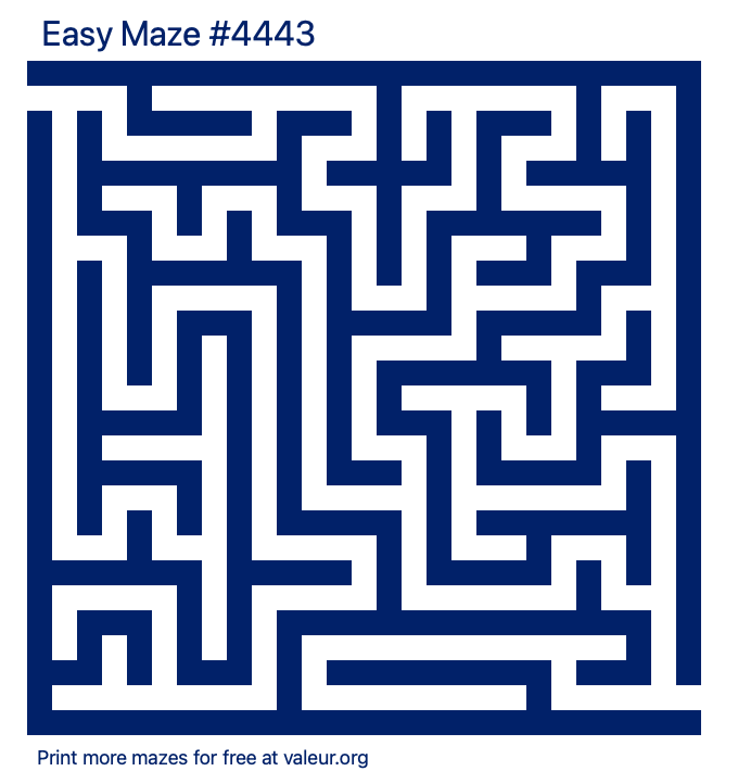 Free Printable Easy Maze number 4443