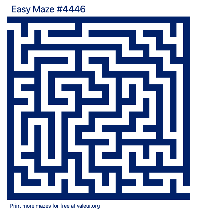 Free Printable Easy Maze number 4446