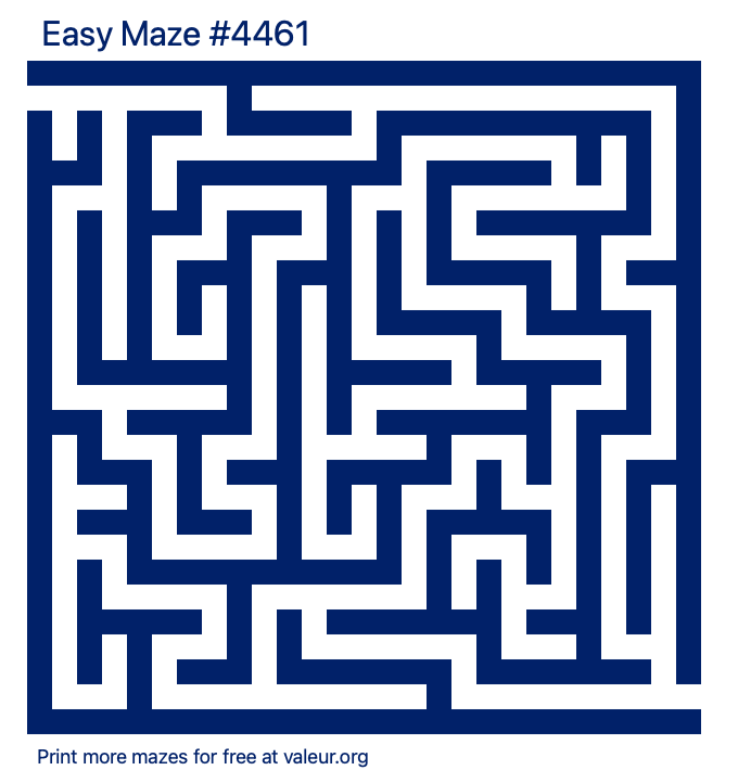 Free Printable Easy Maze number 4461